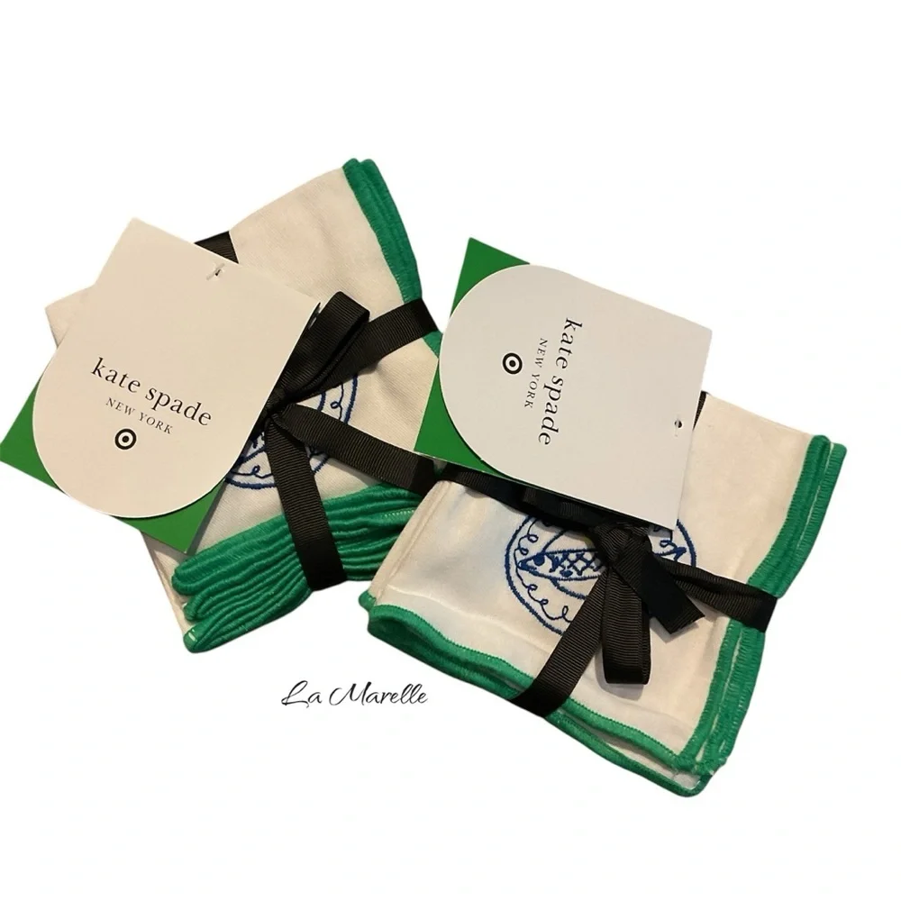 ♠️ 8ct Embroidered Icon Cloth Cocktail Napkins - Kate Spade New York x Target